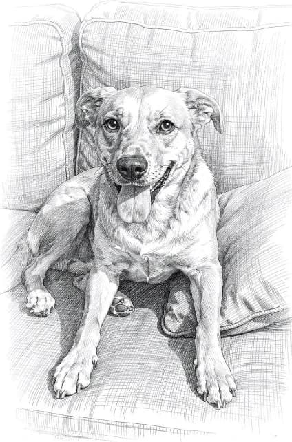 Pencil Sketch style example portrait